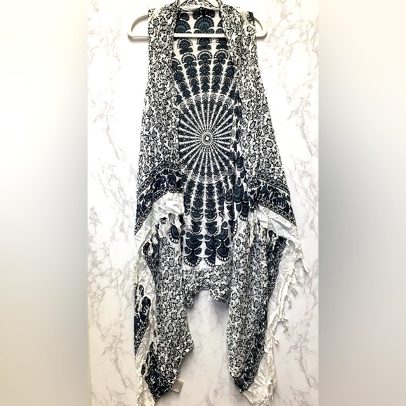 UCHO Other - UCHO Bali Sequins Sarong Vest 100% Rayon Beach Vacation Travel Summer One Size